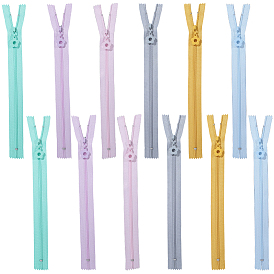 12 шт 6 цвета аксессуары для одежды, нейлоновая застежка-молния, застежка-молния, со сплавочной фурнитурой