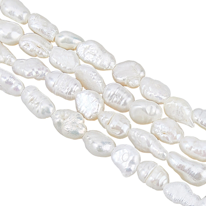 Нити из натурального культивированного пресноводного жемчуга, барочный жемчуг кеши жемчужные бусы, двух сторон полированной