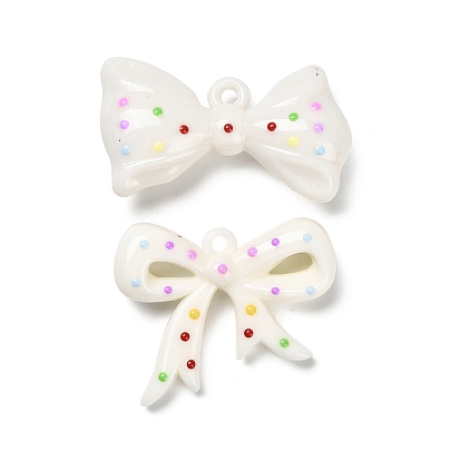 Акриловые подвески, с эмалью, бантом