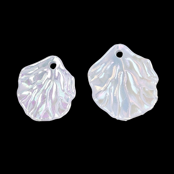 Подвески из АБС-пластика, покрытые методом гальванического покрытия, шарм в форме ракушки