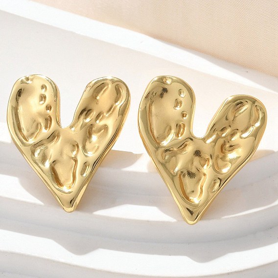 304 из нержавеющей стали серьги, ионное покрытие (ip), сердце