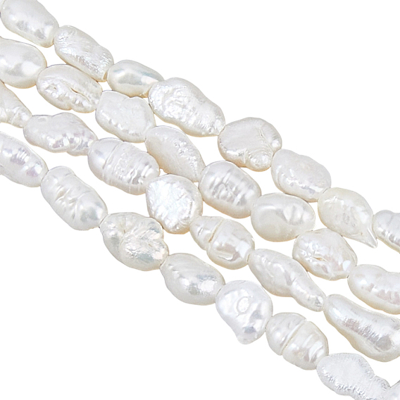 Нити из натурального культивированного пресноводного жемчуга, барочный жемчуг кеши жемчужные бусы, двух сторон полированной