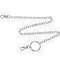 SUNNYCLUE Iron Chain Belts, with Aluminum End Chains, Curb Chains and Lobster Claw Clasps