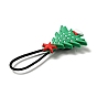 Christmas PVC Plastic Pendant Decotations, with Nylon Cord and Plastic Findings, Tree
