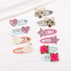 Cloth Covered Snap Hair Clips