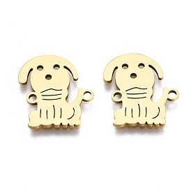 201 Stainless Steel Link Connectors, Laser Cut, Dog