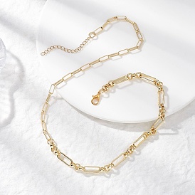 Латунные цепочки-скрепки и прямоугольные звенья для женщин