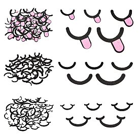 360 шт 11 стили войлочные поделки кукольный рот, для поделок куклы игрушки кукольные плюшевые животные изготовление