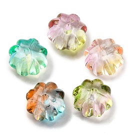 633Pcs Transparent Two Tone Acrylic Beads, Flower