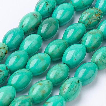 Natural Howlite Bead Strands, Dyed, Oval