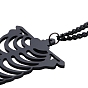 Halloween Breastbone Skull Acrylic Pendant Necklace for Women