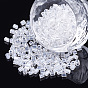 Two Cut Glass Seed Beads, Transparent Colours Lustered, Round Hole, Hexagon