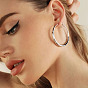 Metallic Circle Hoop Earrings - Chic, Elegant, Sophisticated, Minimalist, Trendy.