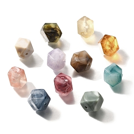 Акриловые бусины, бусы из искусственного камня, многоугольник, граненые
