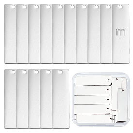 201 подвески из нержавеющей стали, пустая бирка с зеркальной полировкой, прямоугольные