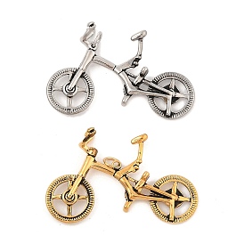 304 Stainless Steel Big Pendants, Bicycle Charm