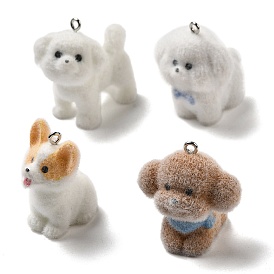 Кулоны из флокированной смолы, с железной платиной петлей