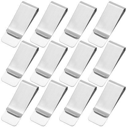 12шт. зажимы для денег из нержавеющей стали, прямоугольные