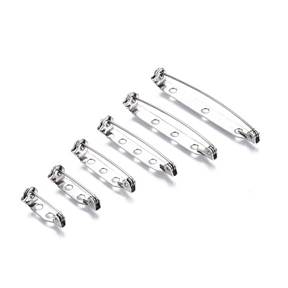 201 Stainless Steel Brooch Pin Back Safety Catch Bar Pins