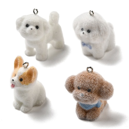 Кулоны из флокированной смолы, с железной платиной петлей