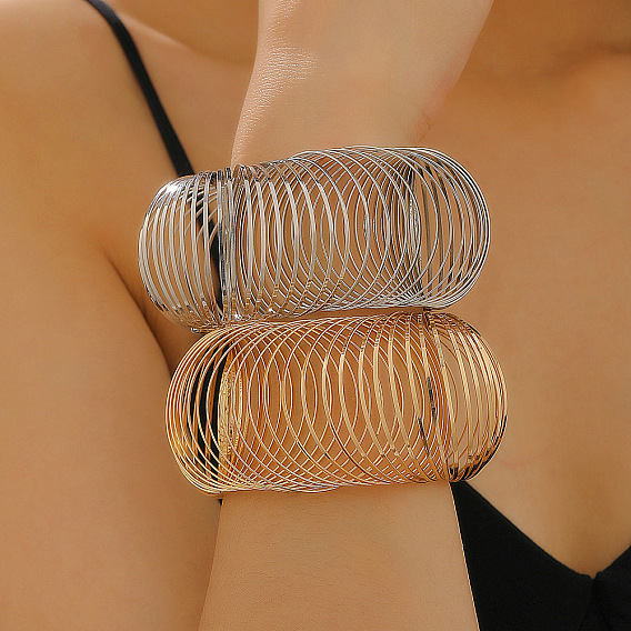 Преувеличенные браслеты из сплава для женщин, выдолбить