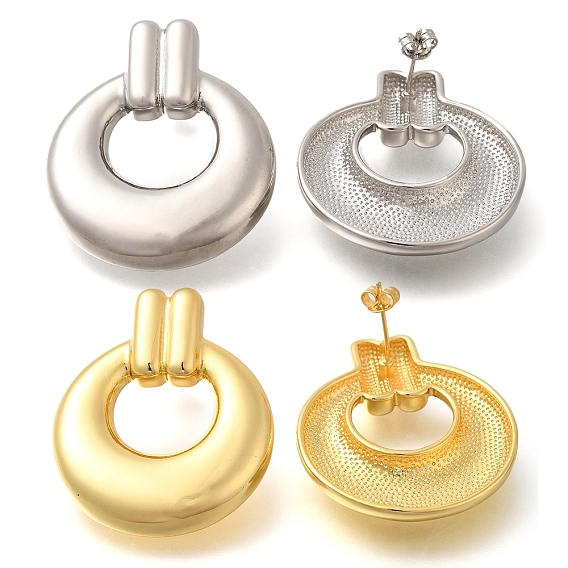 Стойка покрытие кольцо латунные серьги-гвоздики, без свинца и без кадмия, долговечный