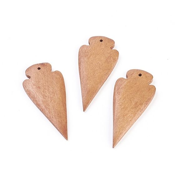 Большие кулоны из тополя, треугольные