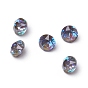 K9 Glass Rhinestone Cabochons, Pointed Back, Diamond