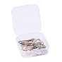 30Pcs 5 Color Ion Plating(IP) 304 Stainless Steel Earring Hooks, Ear Wire