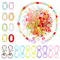 228pcs 12 style Transparent Acrylic Linking Rings, Quick Link Connectors, for Cable Chains Making, Alloy Swivel Lobster Claw Clasps