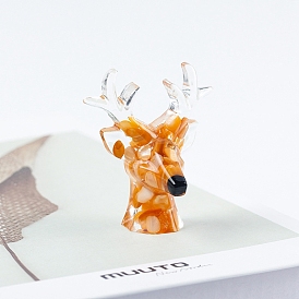 Resin Deer Display Decoration, with Shell Chips inside Statues for Home Office Decorations