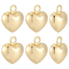 10 piezas colgantes de latón, real 14 k chapado en oro