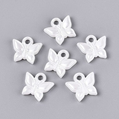 Абс пластмассовые жемчужные подвески, бабочка