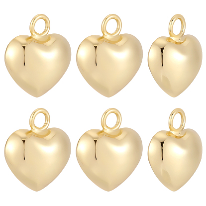 10 piezas colgantes de latón, real 14 k chapado en oro
