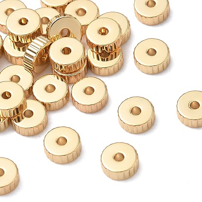 Perles en laiton shegrace, sans cadmium et sans nickel et sans plomb, plat rond texturé
