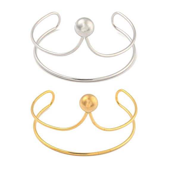 304 из нержавеющей стали манжеты браслеты, браслеты с крутящим моментом для женщин, корона