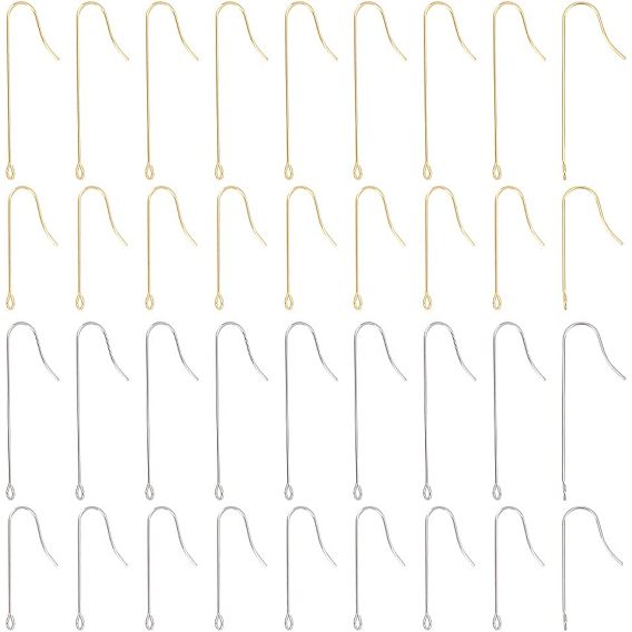 160 шт. 4 стиль 316 хирургические крючки для серег из нержавеющей стали, с вертикальными петлями