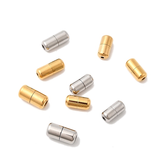 304 пряжка для шнурков из нержавеющей стали, капсульные шнурки с наконечниками, колонка, ионное покрытие (ip)