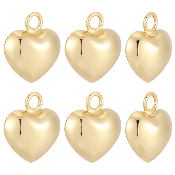 10Pcs Brass Pendants, Real 14K Gold Plated