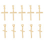 10 латунные подвески шт., крестик, без свинца и без кадмия, долговечный, стойки покрытие
