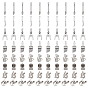 80Pcs 8 Styles Tibetan Style Alloy Pendants