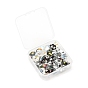 60Pcs 4 Style Snowflake Electroplated Glass Pendants, Faceted