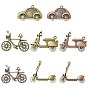 8 pcs 8 styles pendentifs en alliage de style tibétain, breloques pour voiture/vélo