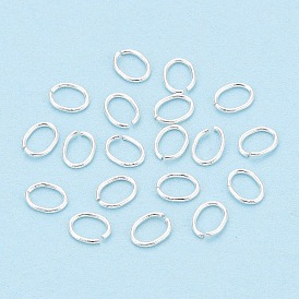 925 Sterling Silber offene Biegeringe, ellipsenförmige