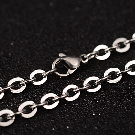 304 Stainless Steel Cable Chain Necklaces, with Lobster Claw Clasps, 19.6 inch(50cm), 4.2mm