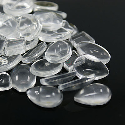 Cabochons de cristal transparente, formas mixtas, estilo mezclado, 6~21.5x6~24x2.5~5 mm