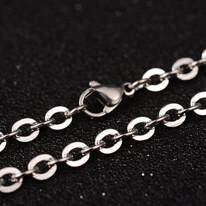 304 Stainless Steel Cable Chain Necklaces, with Lobster Claw Clasps, 19.6 inch (50cm), 4.2mm