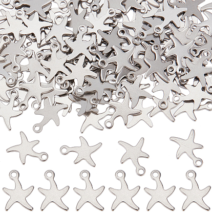 150 шт. 304 подвески из нержавеющей стали, морская звезда / морские звезды