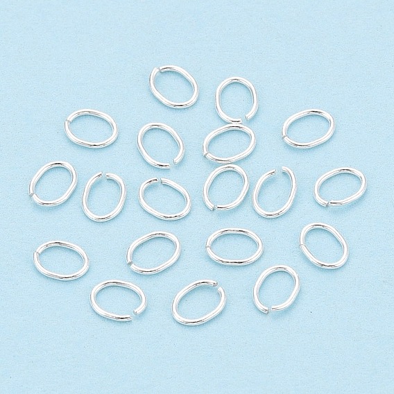 925 Sterling Silber offene Biegeringe, ellipsenförmige