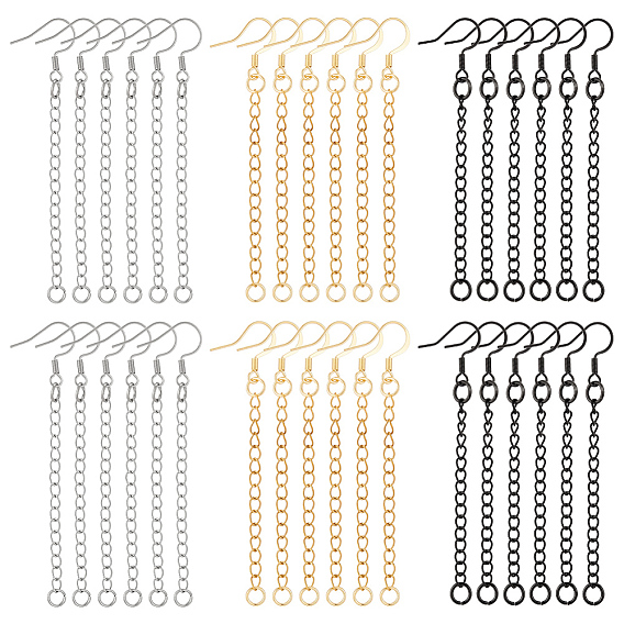 18Pair 3 Colors 304 Stainless Steel Earring Findings